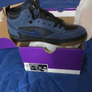 Nike Black and Blue Sneakers